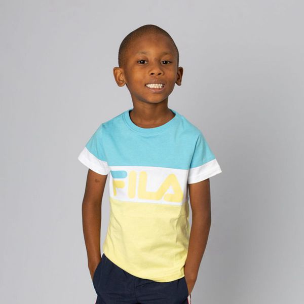 Camisetas Manga Corta Fila Niños Blancas / Limón - Greg - España 219465YMV